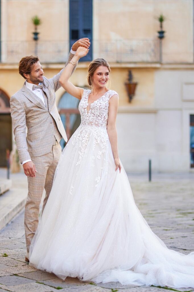 Custom wedding dress